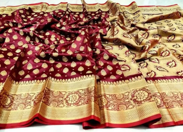 Sirajganj Half-Silk Katan Saree - Traditional Style, Multiple Colors, Premium Quality